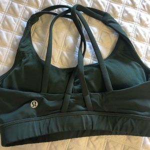 Dark green lululemon sports bra